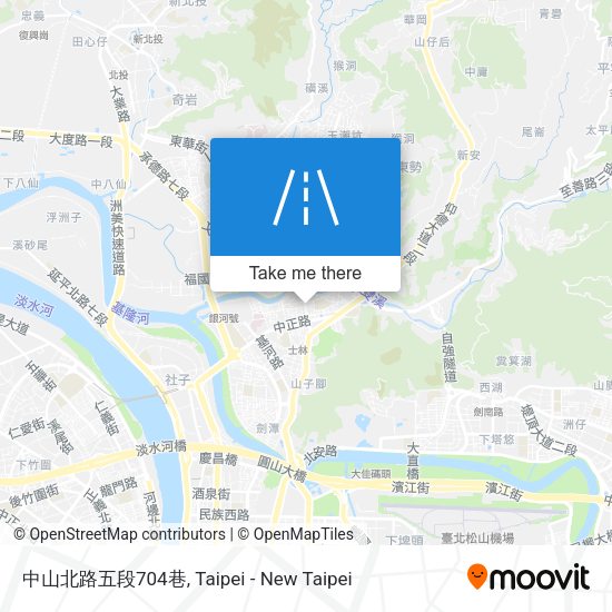 中山北路五段704巷地圖