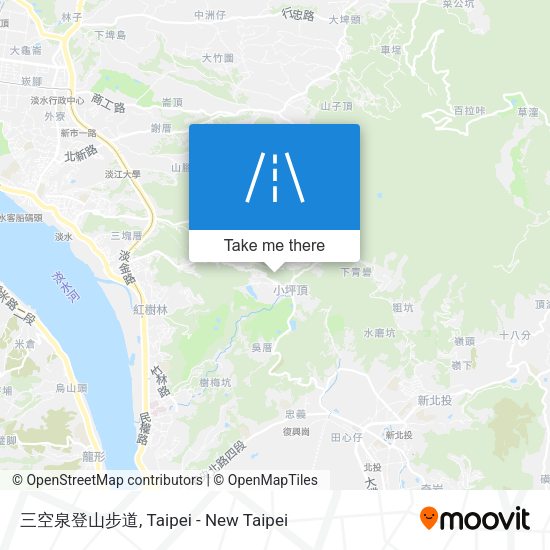三空泉登山步道 map