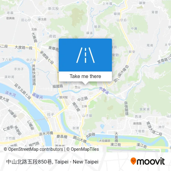 中山北路五段850巷地圖