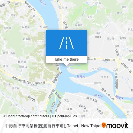 中港自行車高架橋(關渡自行車道) map