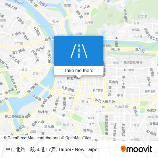中山北路二段50巷17弄地圖