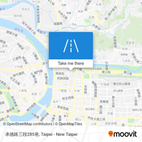 承德路三段285巷地圖