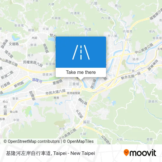 基隆河左岸自行車道 map
