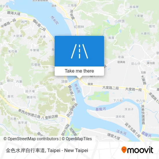 金色水岸自行車道 map