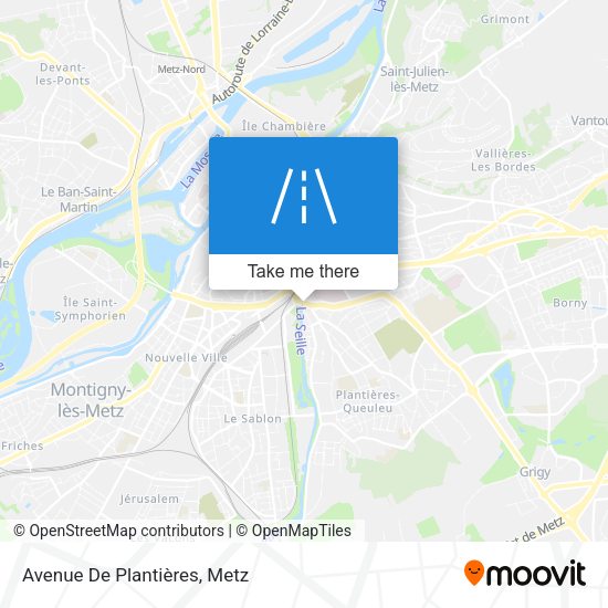 Avenue De Plantières map