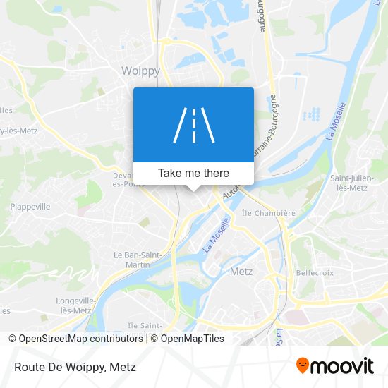 Route De Woippy map