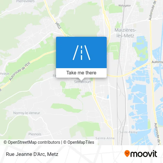 Rue Jeanne D'Arc map