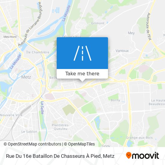 Mapa Rue Du 16e Bataillon De Chasseurs À Pied