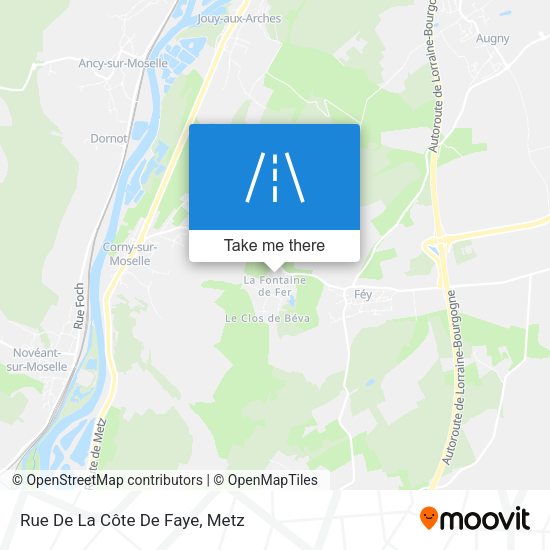 Rue De La Côte De Faye map