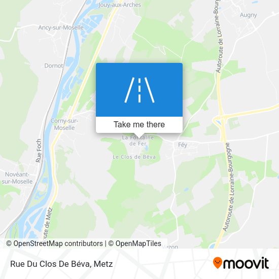 Rue Du Clos De Béva map
