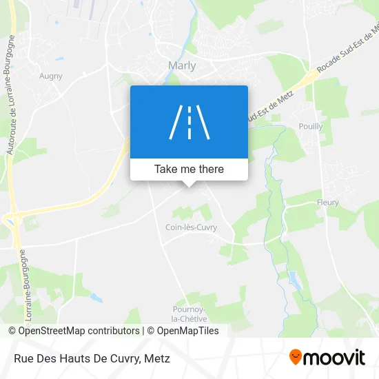 Rue Des Hauts De Cuvry map