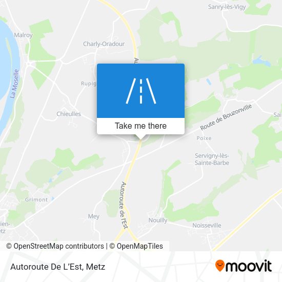 Autoroute De L’Est map
