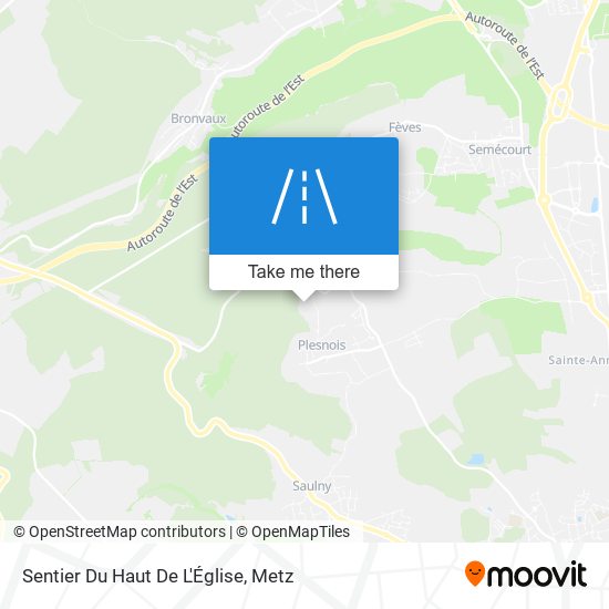 Sentier Du Haut De L'Église map