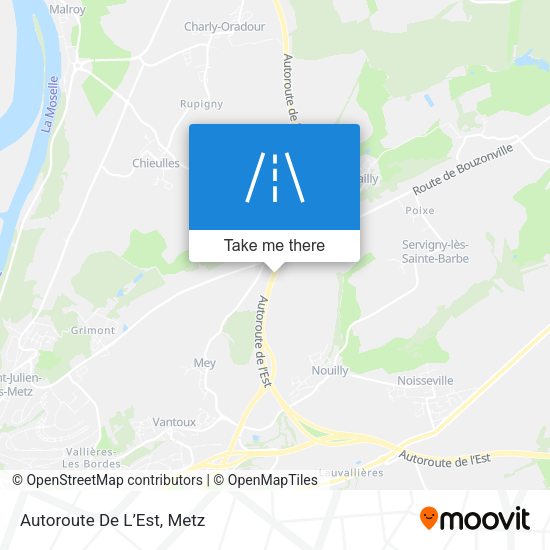 Autoroute De L’Est map