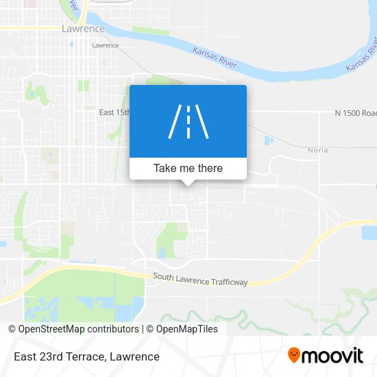 East 23rd Terrace map