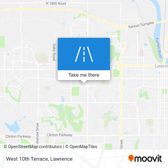 West 10th Terrace map