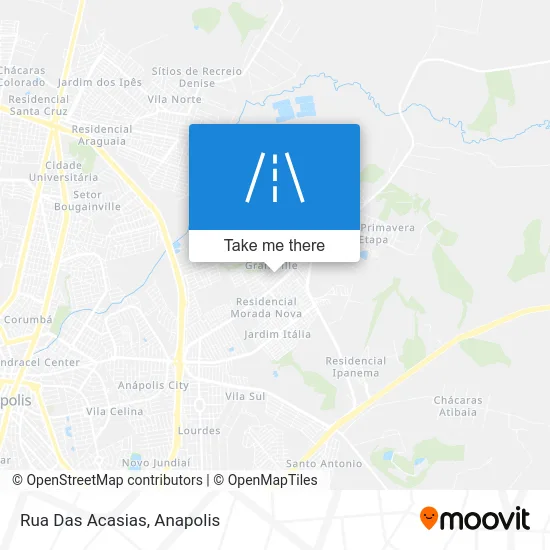 Rua Das Acasias map