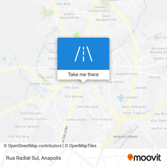 Rua Radial Sul map