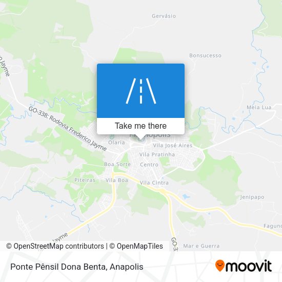 Ponte Pênsil Dona Benta map