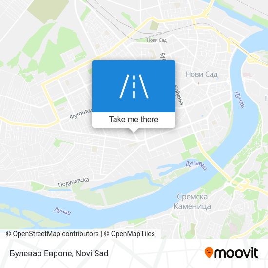 Булевар Европе map