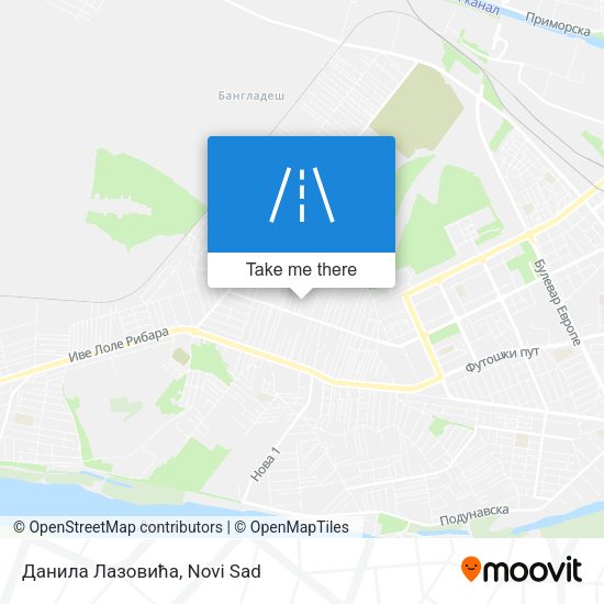 Данила Лазовића map