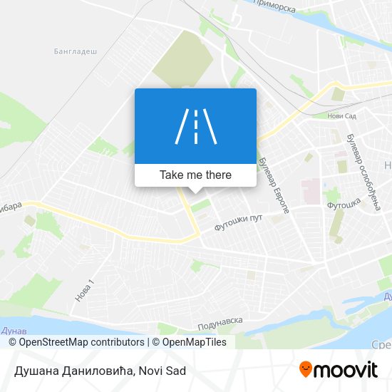 Душана Даниловића map