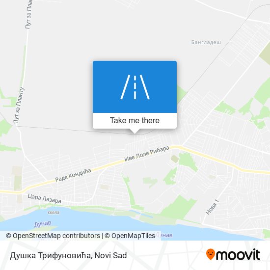 Душка Трифуновића map