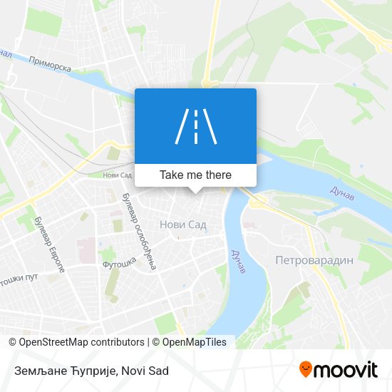 Земљане Ћуприје map