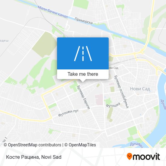 Косте Рацина map