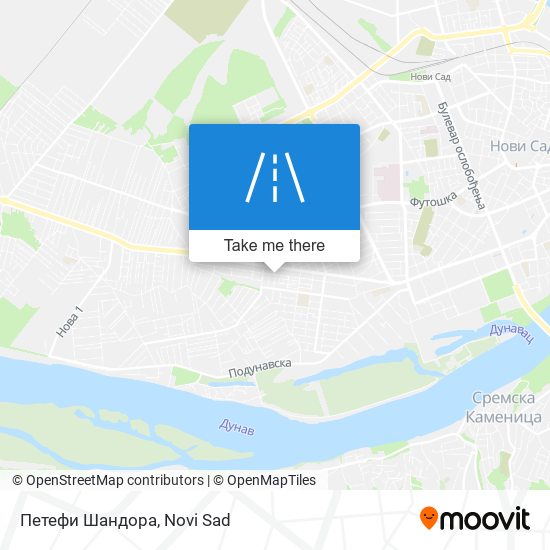 Петефи Шандора map