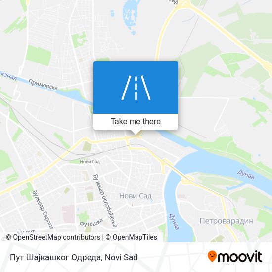 Пут Шајкашког Одреда map