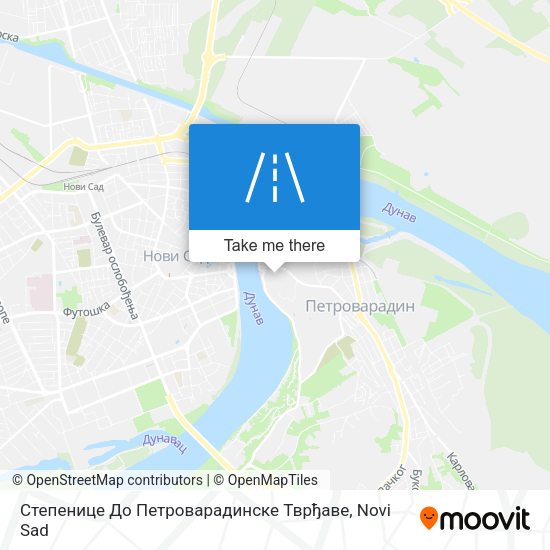 Степенице До Петроварадинске Тврђаве map