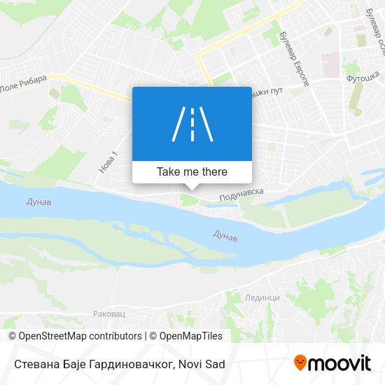 Стевана Баје Гардиновачког map