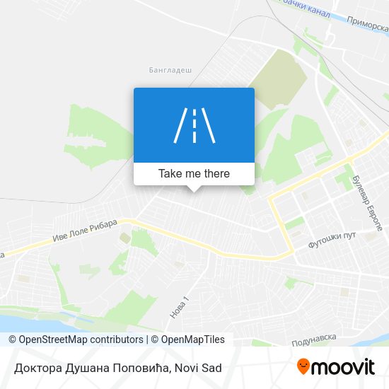 Доктора Душана Поповића map