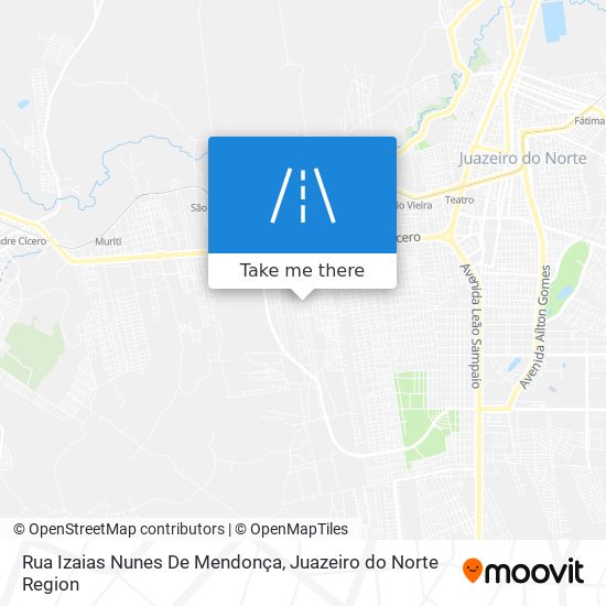 Mapa Rua Izaias Nunes De Mendonça