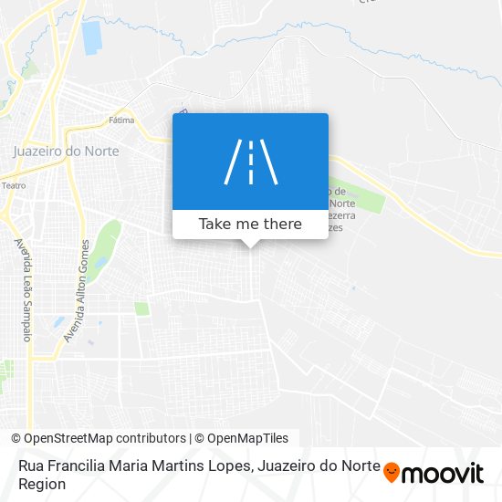 Mapa Rua Francilia Maria Martins Lopes