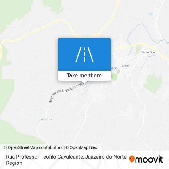 Mapa Rua Professor Teofilo Cavalcante