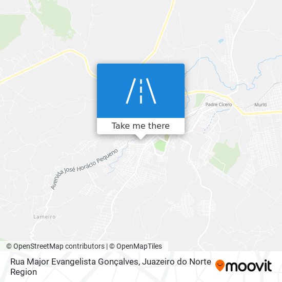 Mapa Rua Major Evangelista Gonçalves