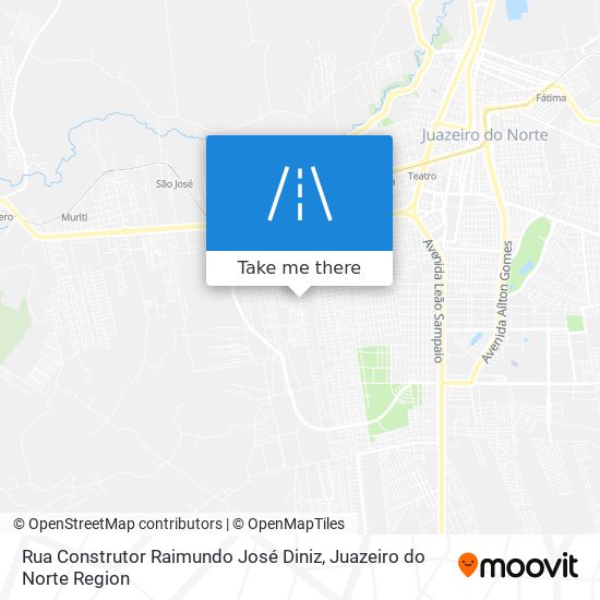 Mapa Rua Construtor Raimundo José Diniz