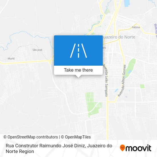 Rua Construtor Raimundo José Diniz map