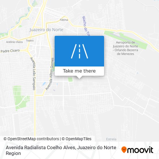 Mapa Avenida Radialista Coelho Alves