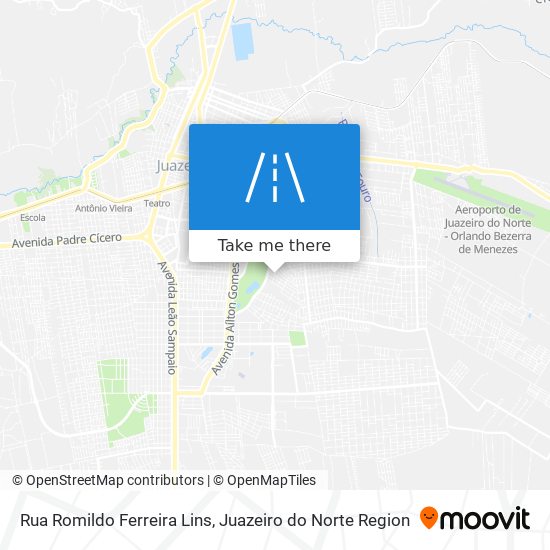 Mapa Rua Romildo Ferreira Lins