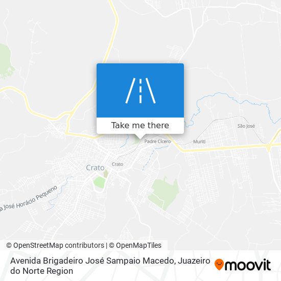 Mapa Avenida Brigadeiro José Sampaio Macedo