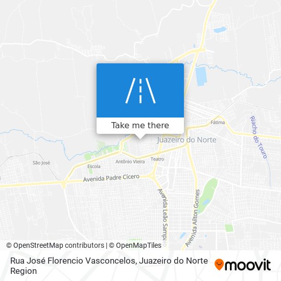 Mapa Rua José Florencio Vasconcelos