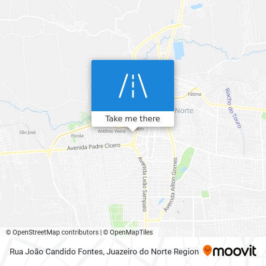 Mapa Rua João Candido Fontes