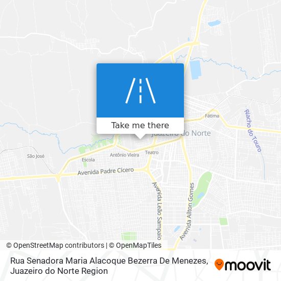 Mapa Rua Senadora Maria Alacoque Bezerra De Menezes