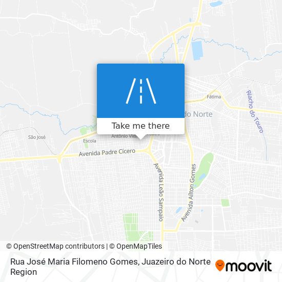 Mapa Rua José Maria Filomeno Gomes