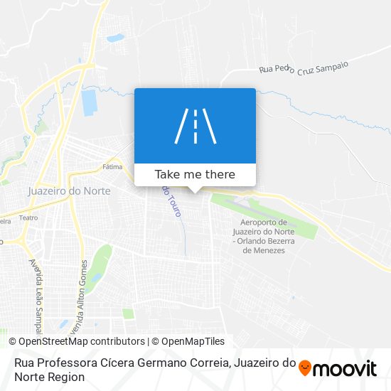 Mapa Rua Professora Cícera Germano Correia