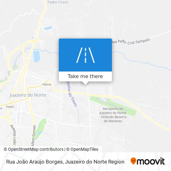 Mapa Rua João Araújo Borges