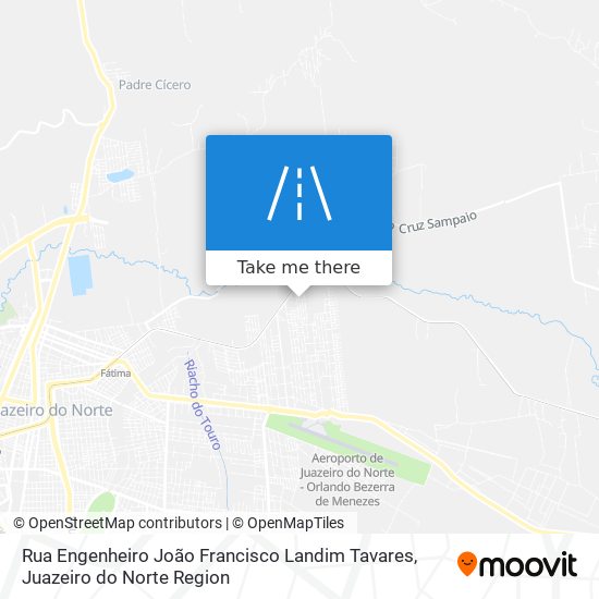 Mapa Rua Engenheiro João Francisco Landim Tavares